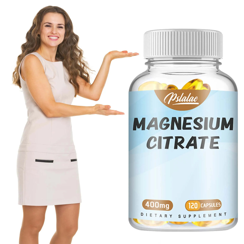 Magnesium Citrate Capsules - Supports Muscle, Nervous System, Bone, Heart Health and Energy - 120 Capsules
