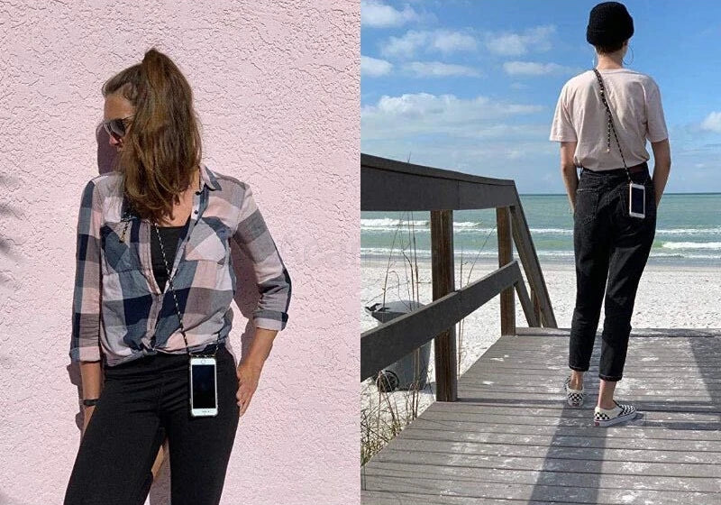 Fashion Crossbody Strap Lanyard Cord Phone Case On For Xiaomi Poco F3 X3 Nfc Pro M3 Necklace Silicone Soft Tpu Clear Back Cover