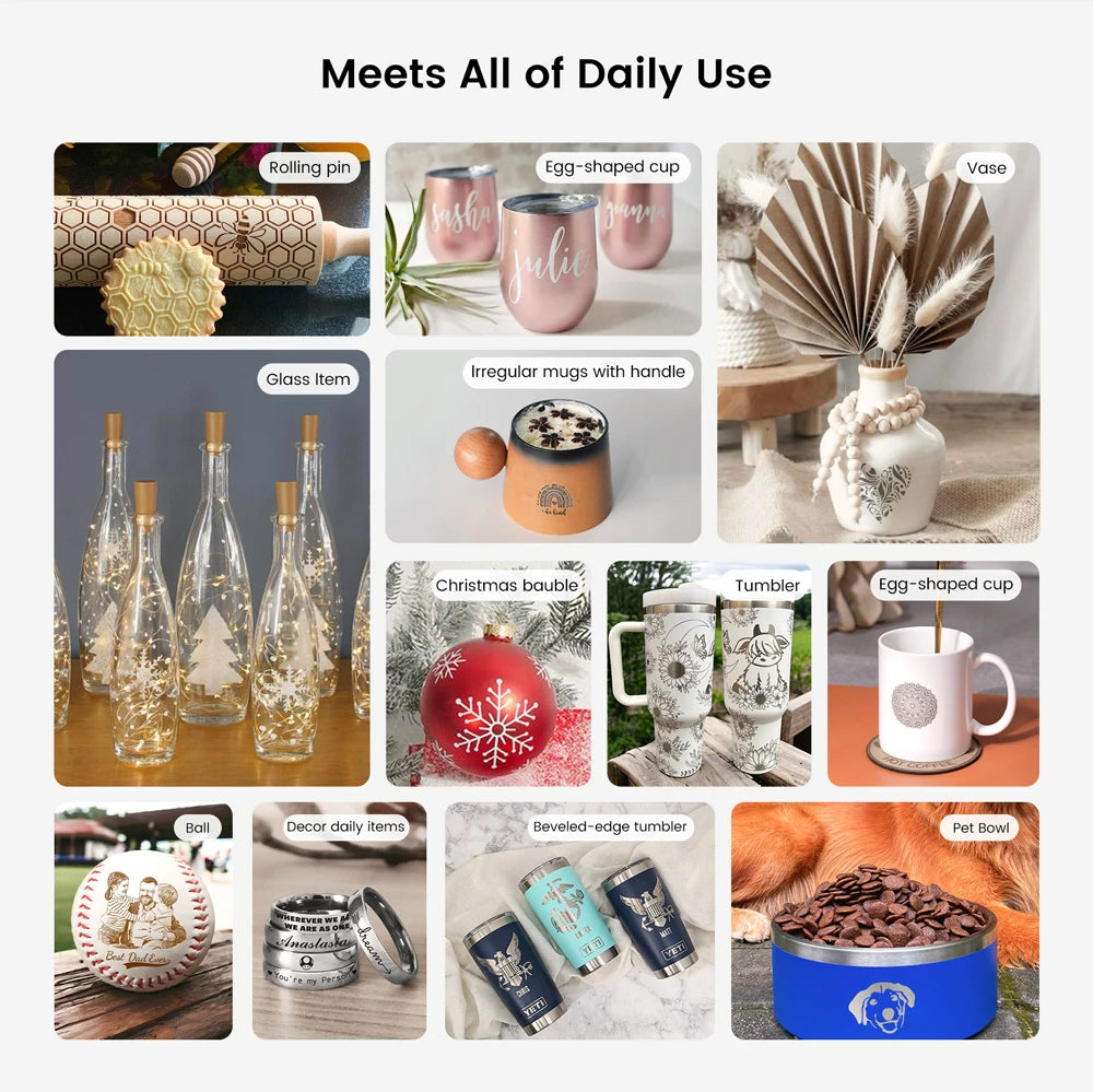 Algolaser Laser Rotary Roller Rotary Chuck Laser Engraver Y-axis Roller ARR/ARC/RR2 360° Rotating for Cylindrical Object Engrave