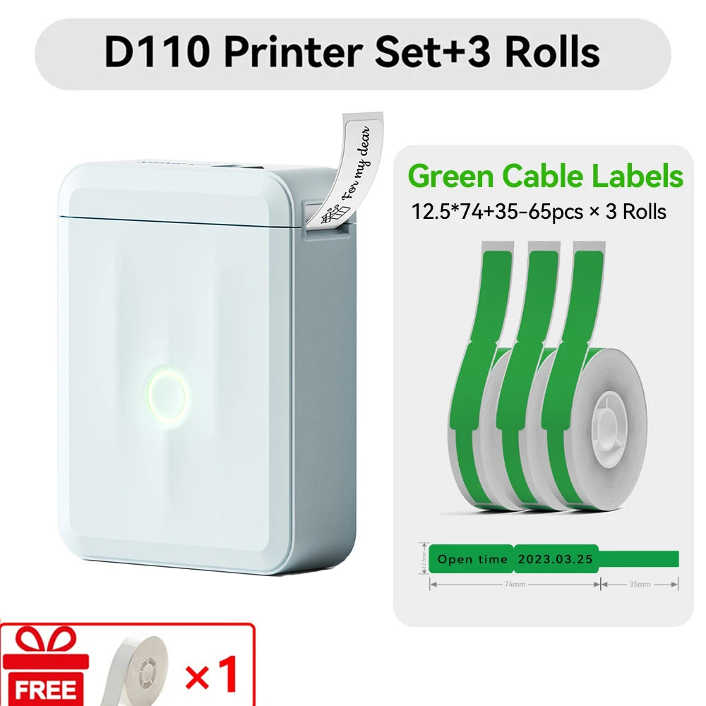 Niimbot D110/D11/H1S Mini Thermal Label Printer Portable Paper Maker Wireless Sticker Machine Inkless Labeller for Office Home
