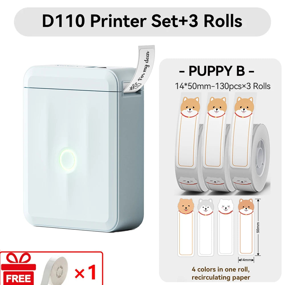 Niimbot D110/D11/H1S Mini Thermal Label Printer Portable Paper Maker Wireless Sticker Machine Inkless Labeller for Office Home