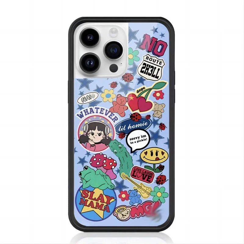 Wildflower Cartoon cute phone case iPhone Animal Fruit Flower Creative 13 Pro 14 Pro 15 Pro WF Strawberry phone case