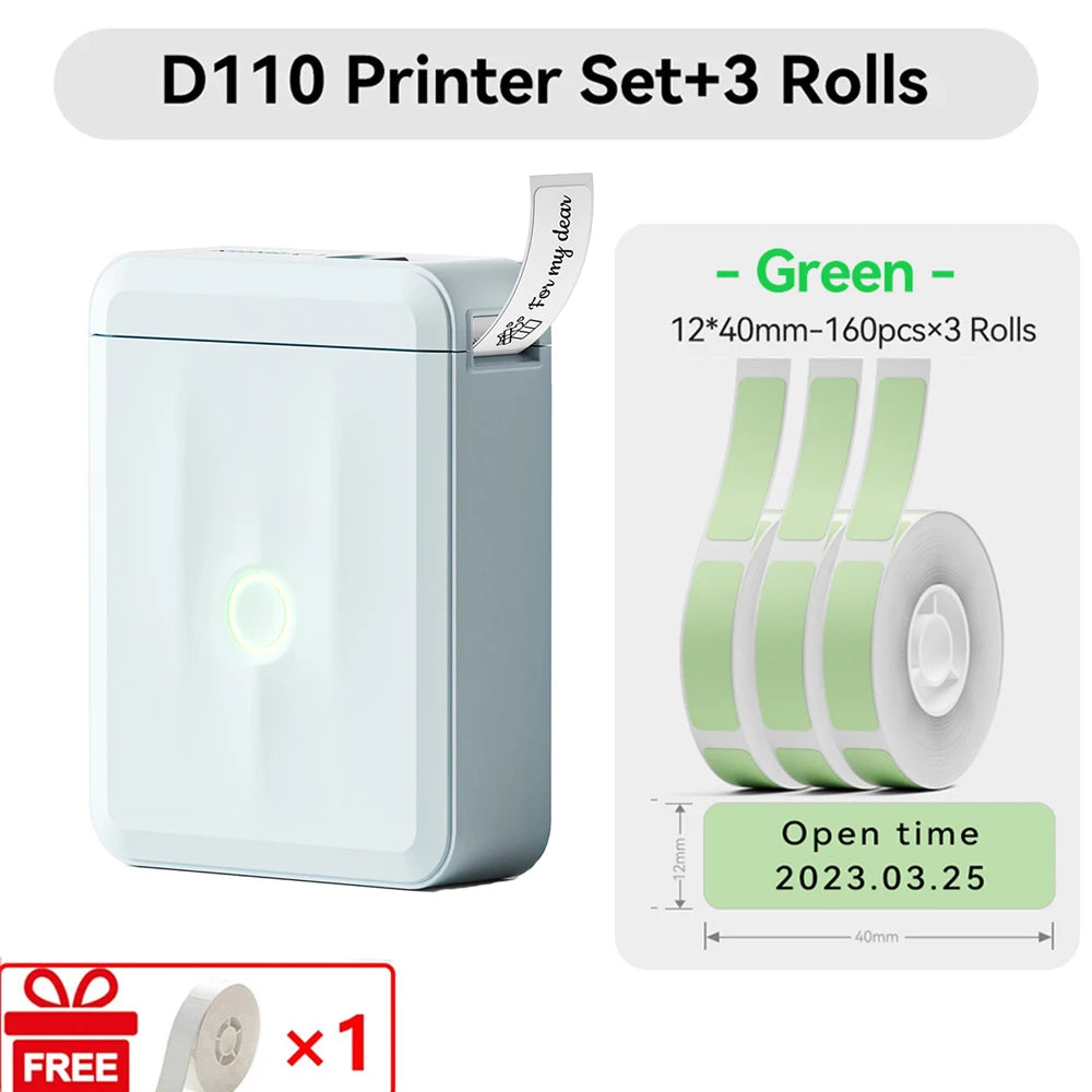 Niimbot D110/D11/H1S Mini Thermal Label Printer Portable Paper Maker Wireless Sticker Machine Inkless Labeller for Office Home