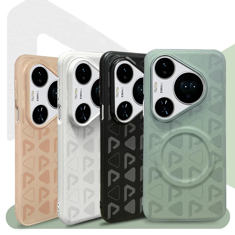 Same Color Printed Leather Phone Case for Huawei Pura 80 Pro P70 Pro Plus Pura 70 Ultra Luxury Large Hole Lens Protective Cover