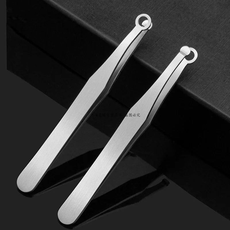 Universal Nose Hair Trimming Tweezers Stainless Steel Eyebrow Nose Hair Cut Manicure Facial Trimming Makeup Scissors Trimmer