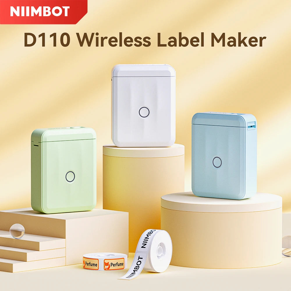 Niimbot D110/D11/H1S Mini Thermal Label Printer Portable Paper Maker Wireless Sticker Machine Inkless Labeller for Office Home