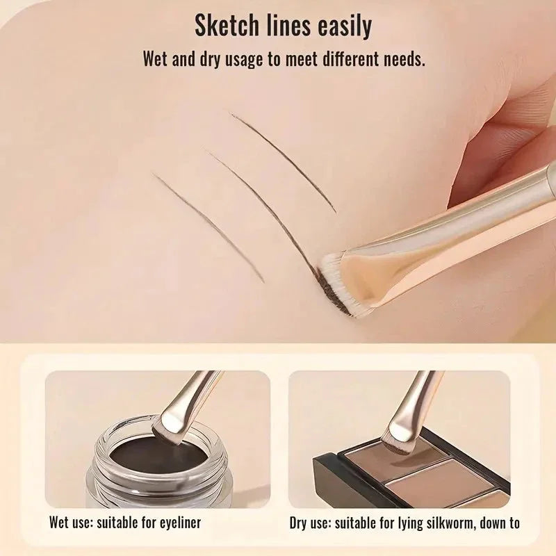 2/1pcs Curved Eyeliner Makeup Brushes Eye Makeup Smudge Tools Precision Soft Eyeshadow Brush Sharp Thin Small Eye Cosmetic Tools