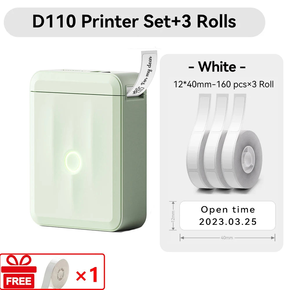 Niimbot D110/D11/H1S Mini Thermal Label Printer Portable Paper Maker Wireless Sticker Machine Inkless Labeller for Office Home