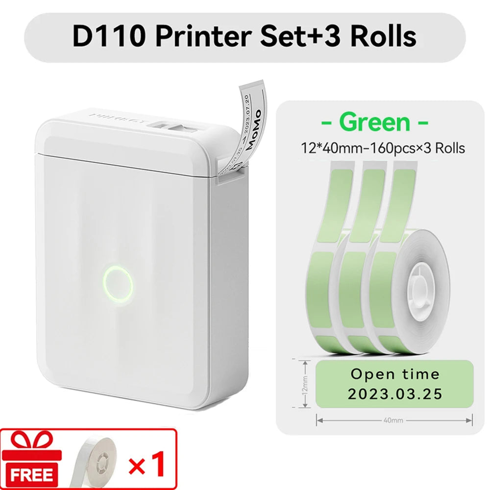 Niimbot D110/D11/H1S Mini Thermal Label Printer Portable Paper Maker Wireless Sticker Machine Inkless Labeller for Office Home