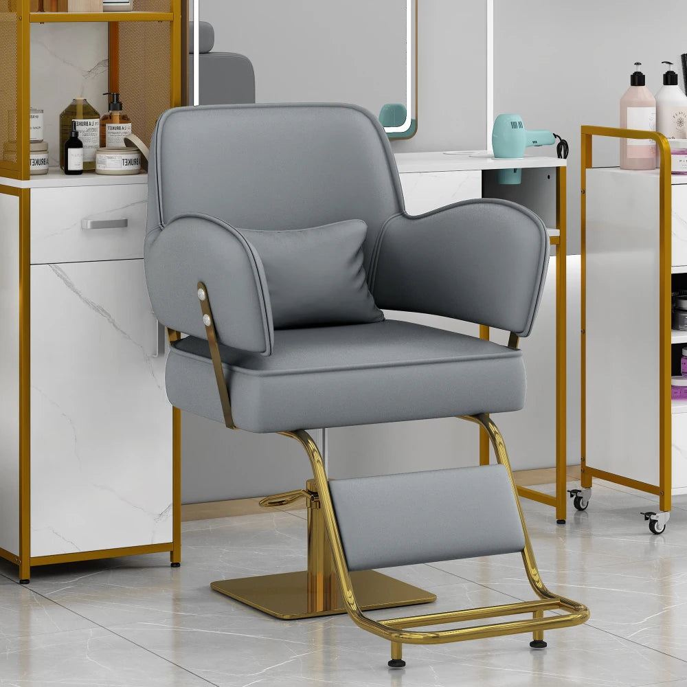 Elegant Barber Chair Salon Chair for Hair Stylis Heavy Duty Hydraulic Pump Adjustable Barber Chair Beauty Salon Spa Equipment