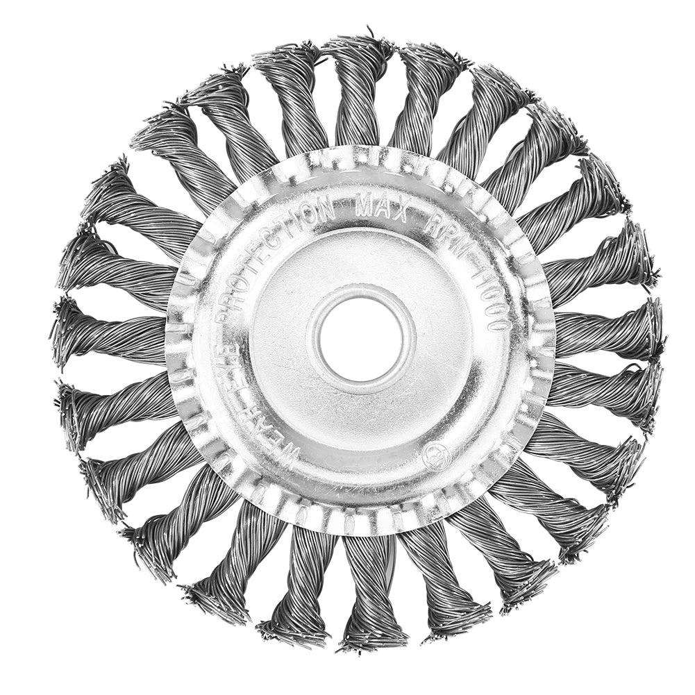 8PCS Steel Wire Wheel Grass Trimmer Head 115mm Brushcutter Wire Weed Brush Cutter Garden Grass Brush Disc Gardening Tool