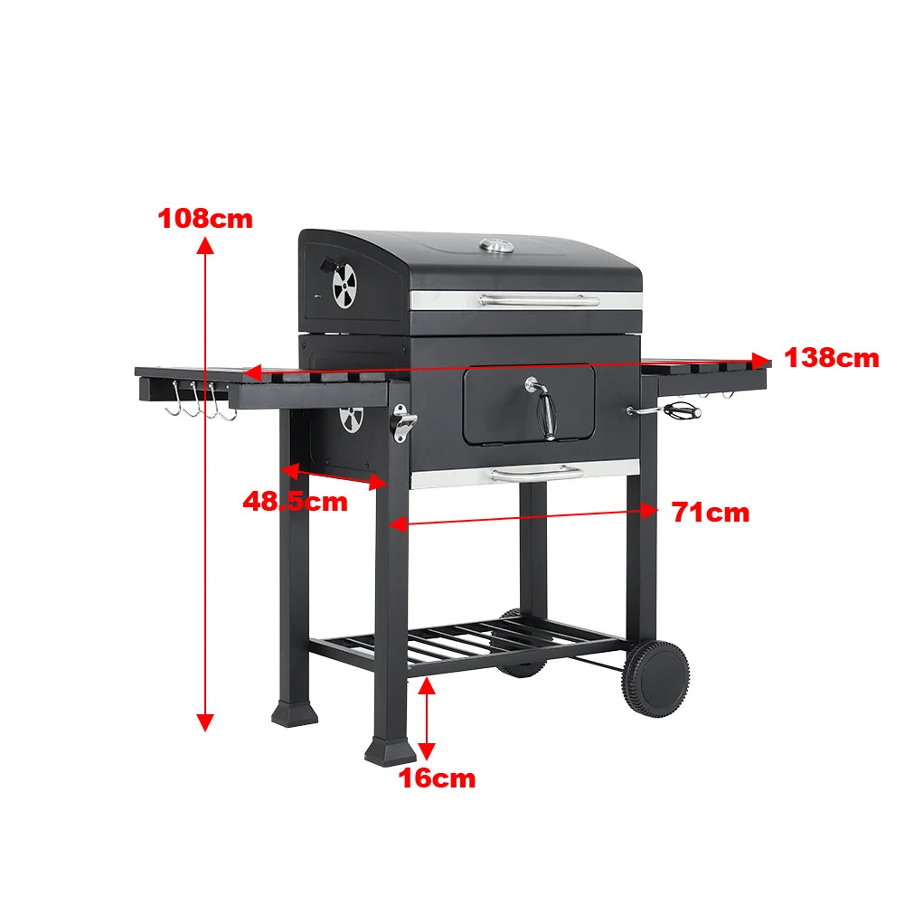 Carbon Steel BBQ Cooker Grill Mobile Stove Cooker for Picnic Traveling