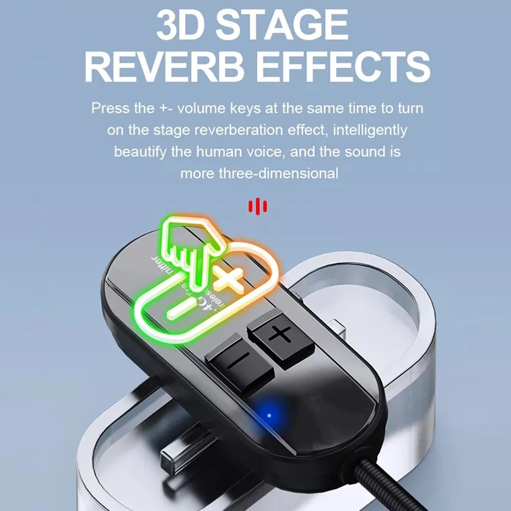 Wireless 2.4G Microphone Head Mounted Wireless Lavalier Set Transmitter Receiver 2 In 1 Rechargeable