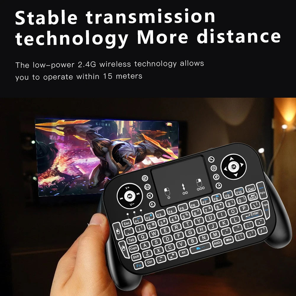 Mini Wireless Keyboard V8 7 Backlit 2.4G Bluetooth Air Mouse Remote Control Touchpad for Android TV Box