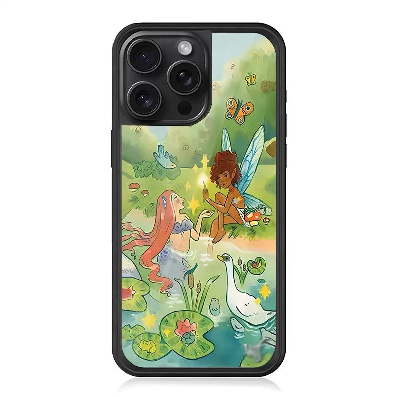 Wildflower Cartoon cute phone case iPhone Animal Fruit Flower Creative 13 Pro 14 Pro 15 Pro WF Strawberry phone case