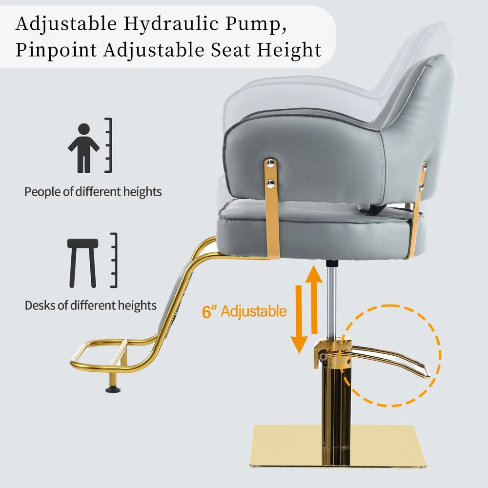 Elegant Barber Chair Salon Chair for Hair Stylis Heavy Duty Hydraulic Pump Adjustable Barber Chair Beauty Salon Spa Equipment