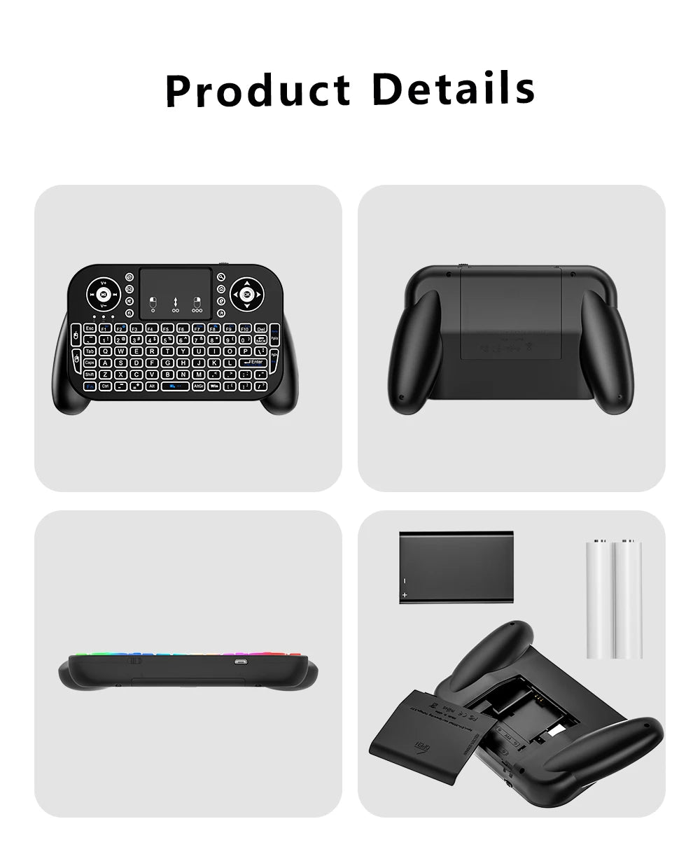 Mini Wireless Keyboard V8 7 Backlit 2.4G Bluetooth Air Mouse Remote Control Touchpad for Android TV Box