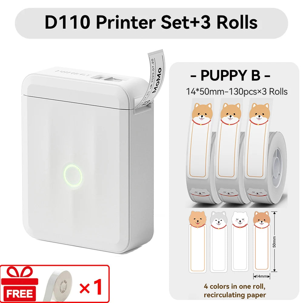 Niimbot D110/D11/H1S Mini Thermal Label Printer Portable Paper Maker Wireless Sticker Machine Inkless Labeller for Office Home