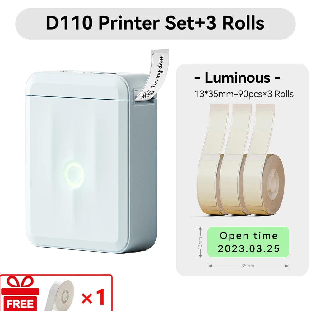 Niimbot D110/D11/H1S Mini Thermal Label Printer Portable Paper Maker Wireless Sticker Machine Inkless Labeller for Office Home