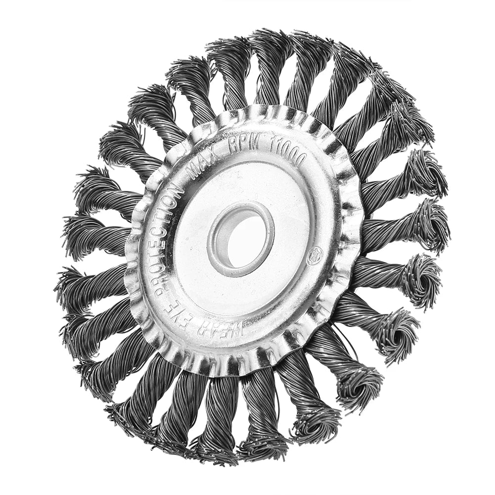 8PCS Steel Wire Wheel Grass Trimmer Head 115mm Brushcutter Wire Weed Brush Cutter Garden Grass Brush Disc Gardening Tool