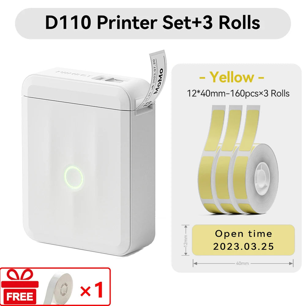 Niimbot D110/D11/H1S Mini Thermal Label Printer Portable Paper Maker Wireless Sticker Machine Inkless Labeller for Office Home