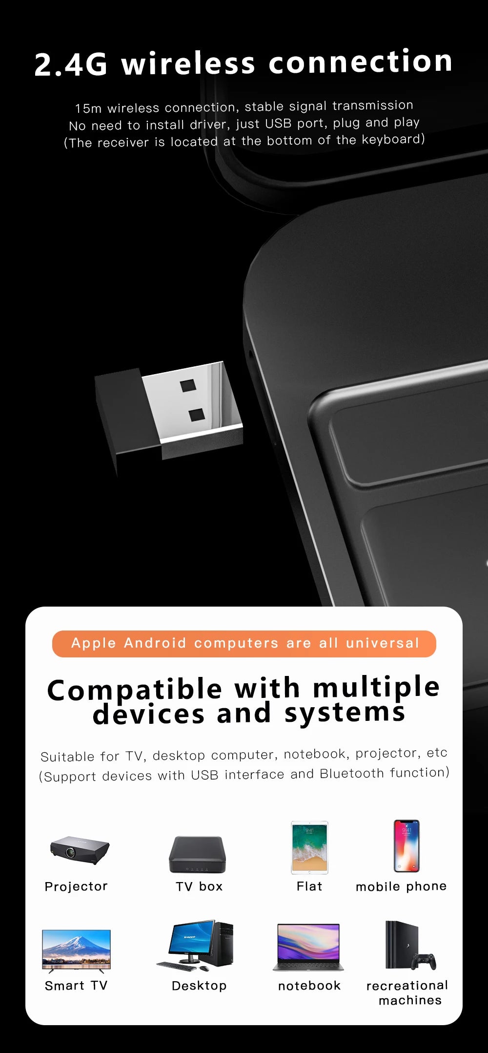 Mini Wireless Keyboard V8 7 Backlit 2.4G Bluetooth Air Mouse Remote Control Touchpad for Android TV Box