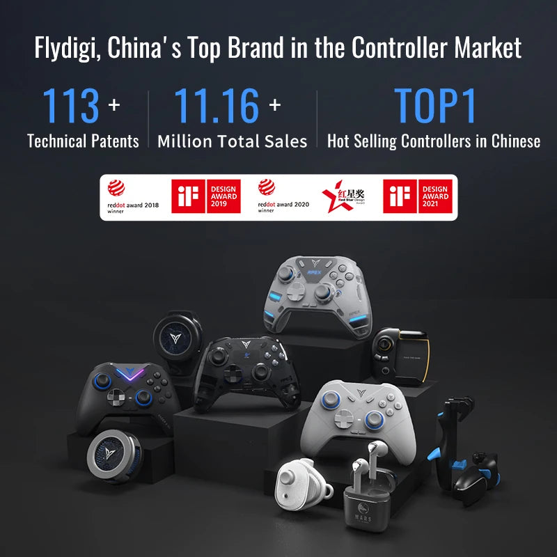 Flydigi Direwolf 3 Wireless Gaming Controller 1000Hz Self-develped lever joystick for PC NINTENDO SWITCH Android iOS Phone