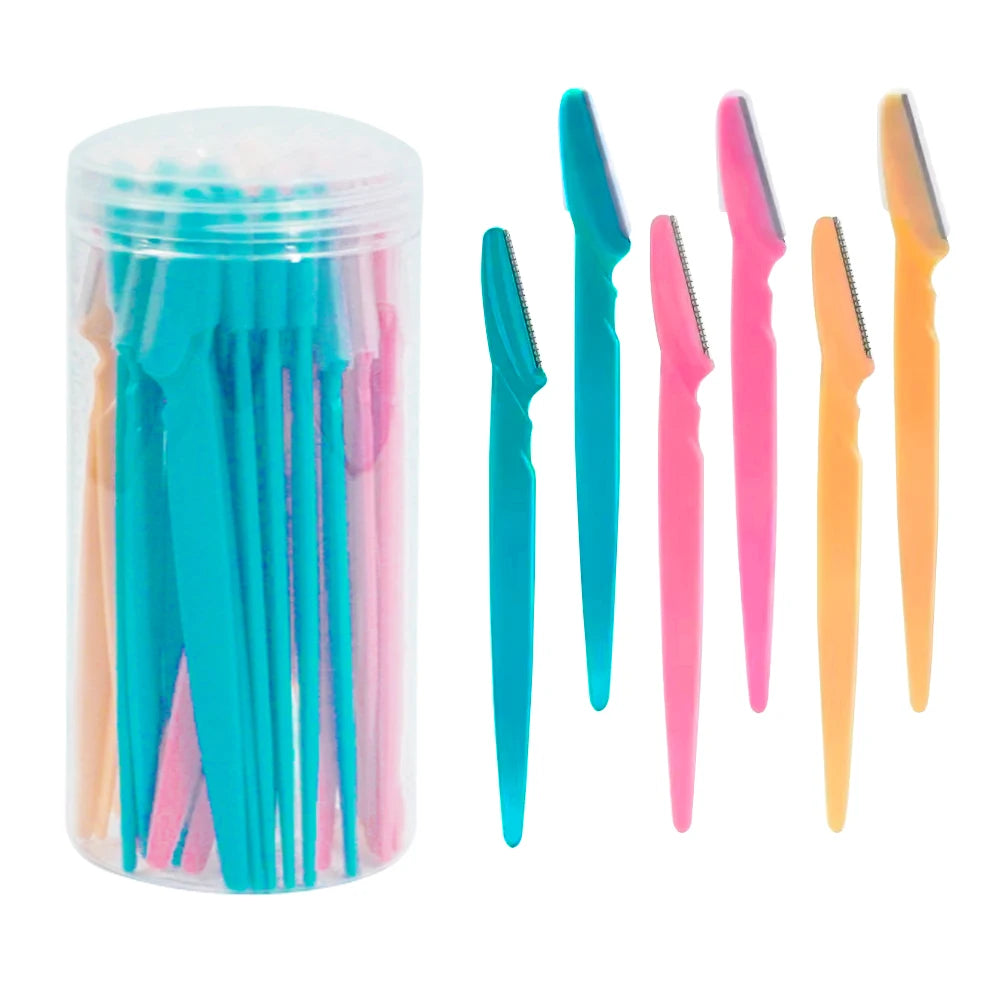 30 Pcs Eyebrow Razor For Women, Multipurpose Exfoliating Dermaplaning Tools And Facial Razor With Precision Cover,Safety Beauty