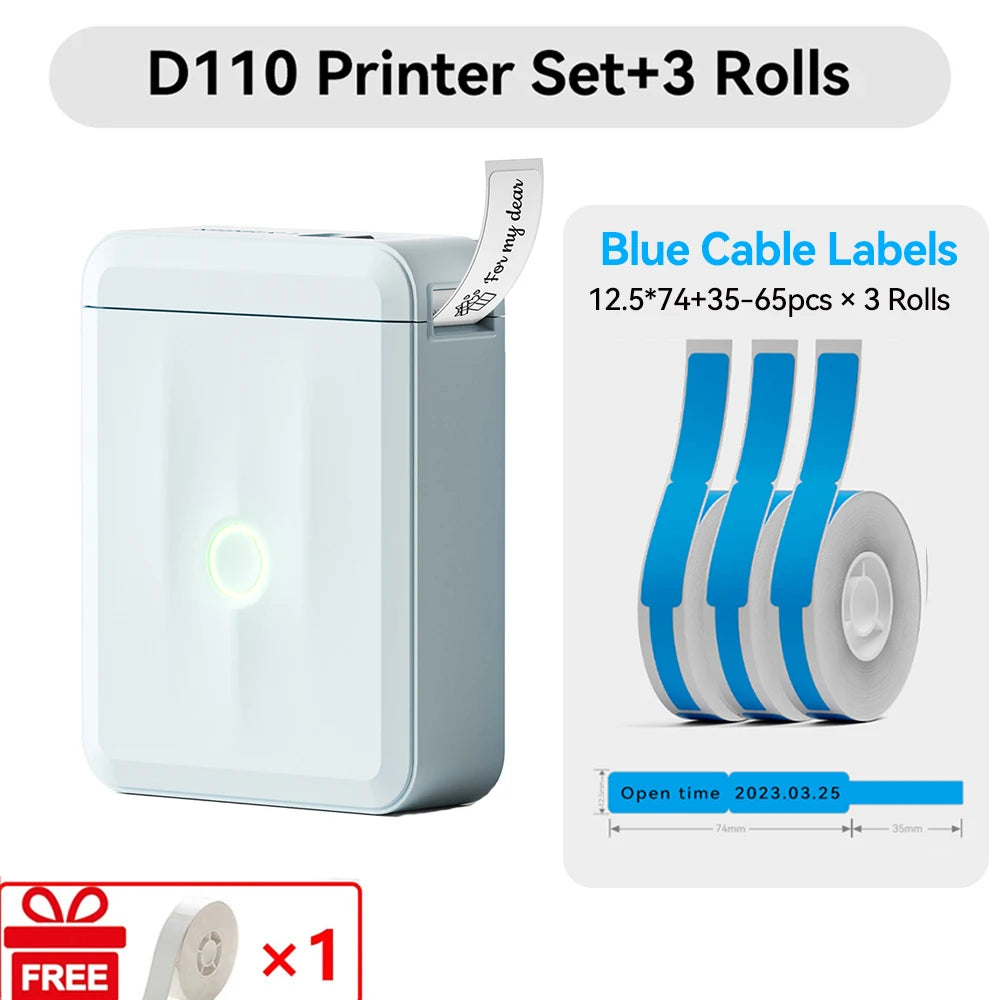 Niimbot D110/D11/H1S Mini Thermal Label Printer Portable Paper Maker Wireless Sticker Machine Inkless Labeller for Office Home