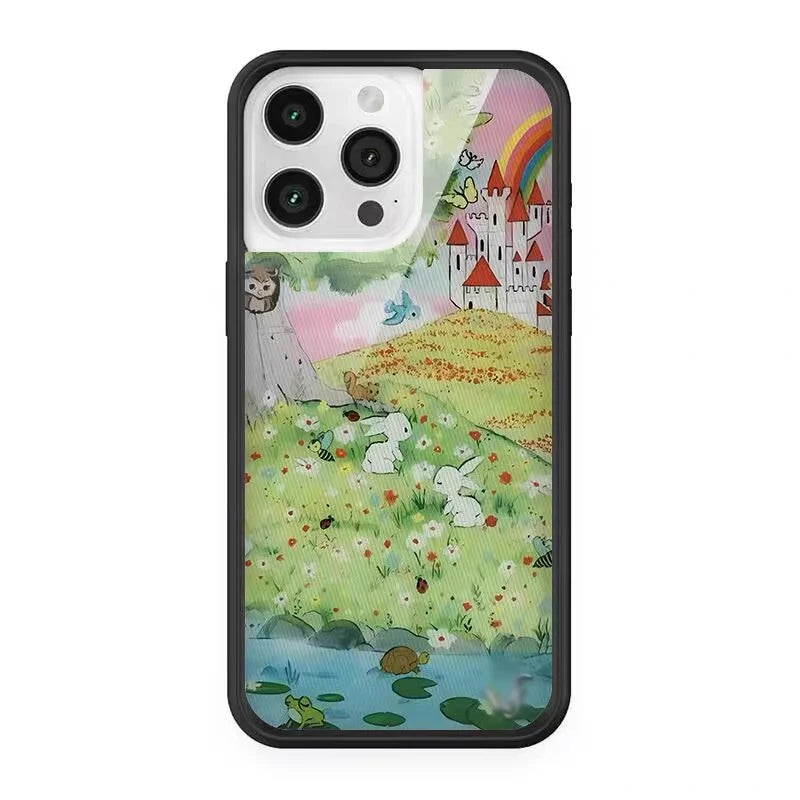 Wildflower Cartoon cute phone case iPhone Animal Fruit Flower Creative 13 Pro 14 Pro 15 Pro WF Strawberry phone case