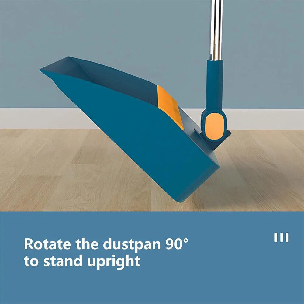 Brush Shovel Broom And Dustpan Combination Set Household Cleaning Tools Non-Stick Hair Dry Wet Dual-Use Broom Folding Set