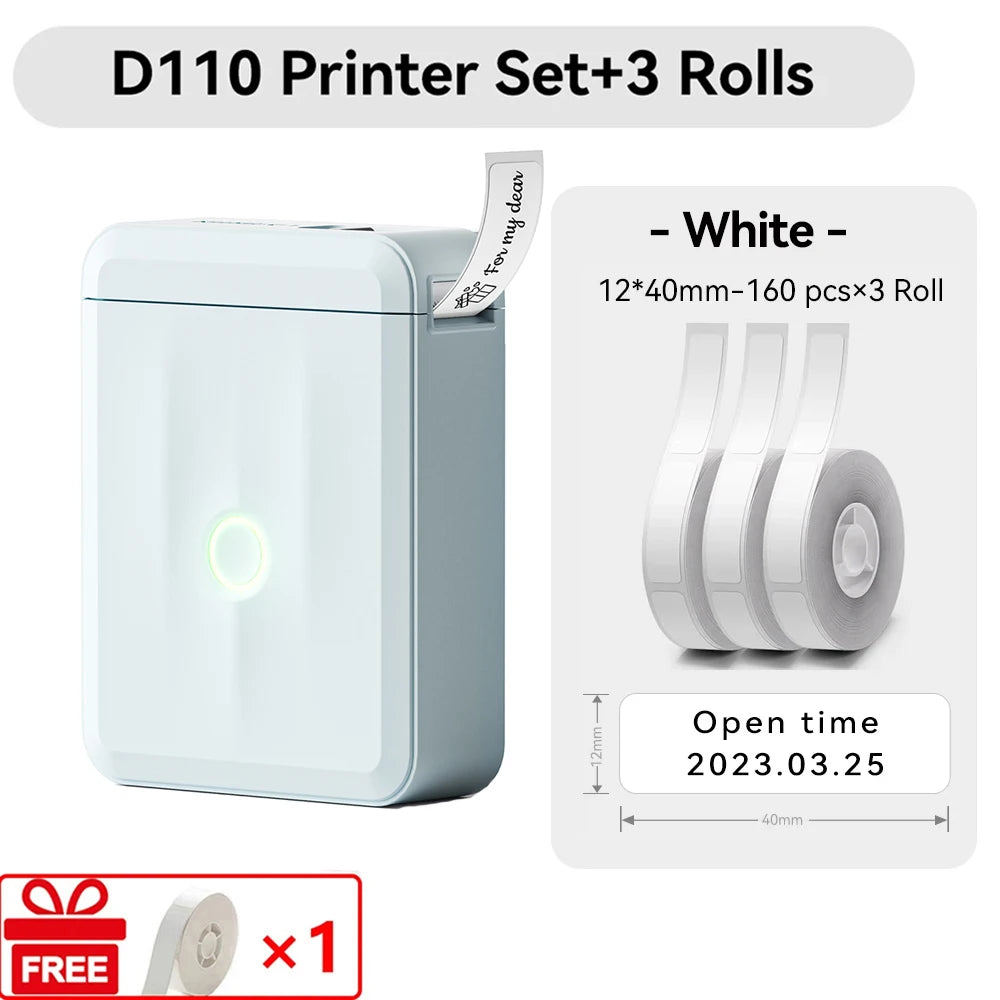 Niimbot D110/D11/H1S Mini Thermal Label Printer Portable Paper Maker Wireless Sticker Machine Inkless Labeller for Office Home