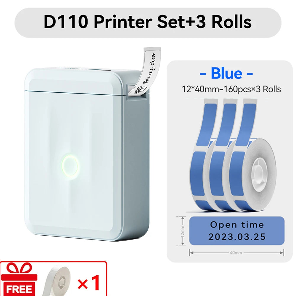 Niimbot D110/D11/H1S Mini Thermal Label Printer Portable Paper Maker Wireless Sticker Machine Inkless Labeller for Office Home
