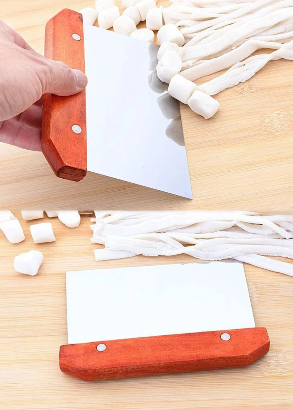 Stainless Steel Pasty Cutters Noodle Knife Cake Scraper with Scale Baking Cake Cooking Dough Scraper Baking Accessories