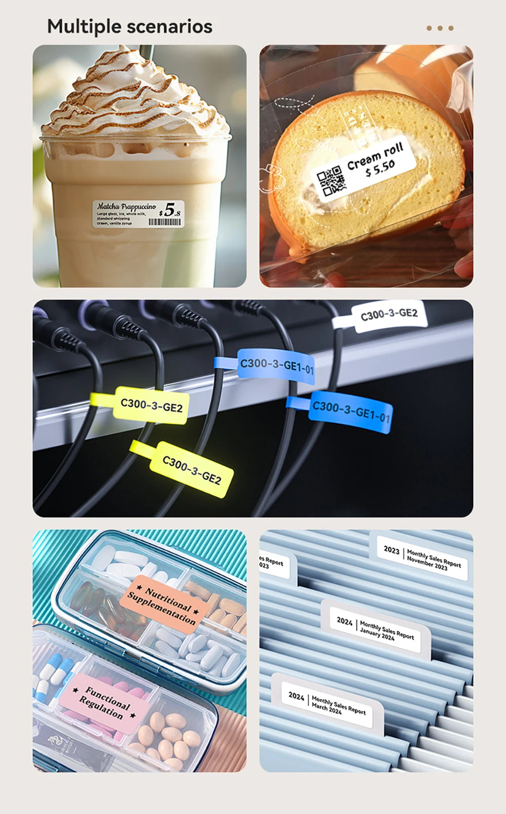 Niimbot D110/D11/H1S Mini Thermal Label Printer Portable Paper Maker Wireless Sticker Machine Inkless Labeller for Office Home