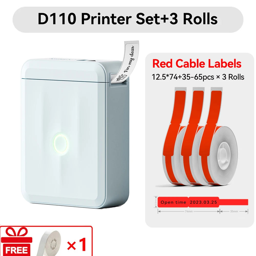 Niimbot D110/D11/H1S Mini Thermal Label Printer Portable Paper Maker Wireless Sticker Machine Inkless Labeller for Office Home