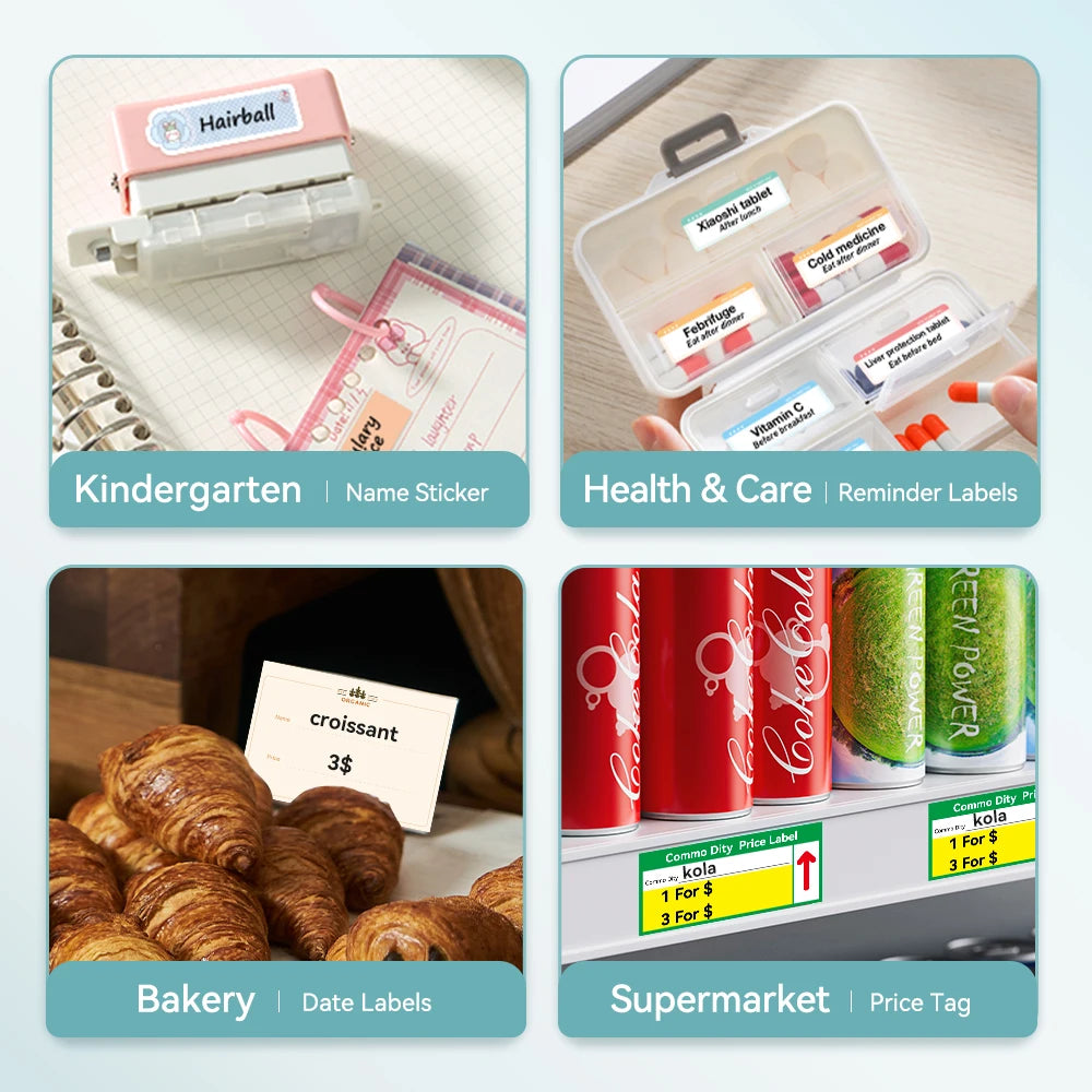 Niimbot D110/D11/H1S Mini Thermal Label Printer Portable Paper Maker Wireless Sticker Machine Inkless Labeller for Office Home