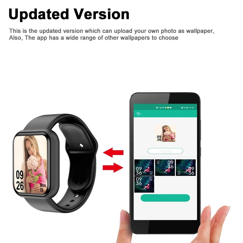Smartwatch Men Women Wristwatches Smart Watch Message Fitness Monitor Bracelet Birthday Gift Electronic Clock For Android IOS