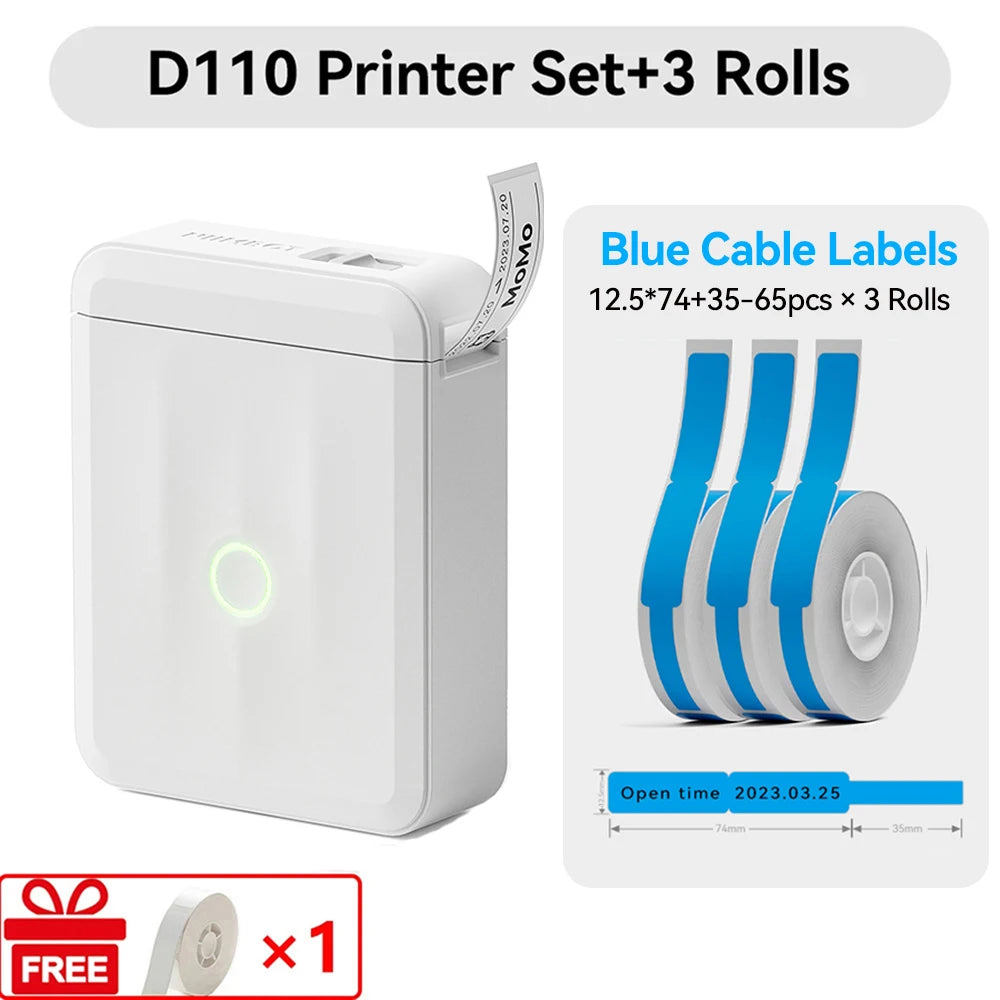 Niimbot D110/D11/H1S Mini Thermal Label Printer Portable Paper Maker Wireless Sticker Machine Inkless Labeller for Office Home