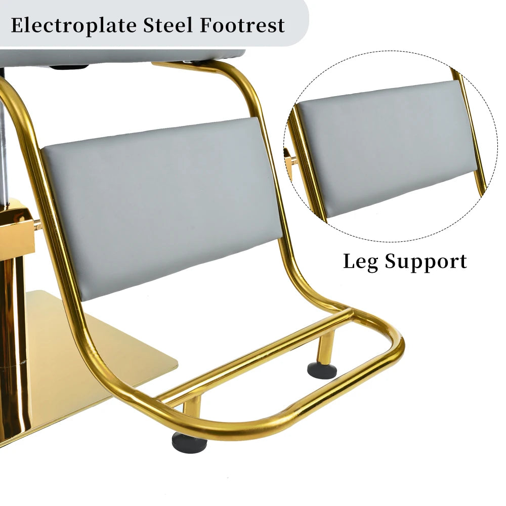 Elegant Barber Chair Salon Chair for Hair Stylis Heavy Duty Hydraulic Pump Adjustable Barber Chair Beauty Salon Spa Equipment