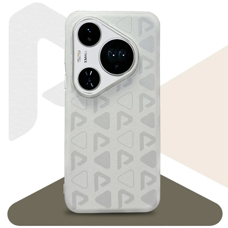 Same Color Printed Leather Phone Case for Huawei Pura 80 Pro P70 Pro Plus Pura 70 Ultra Luxury Large Hole Lens Protective Cover