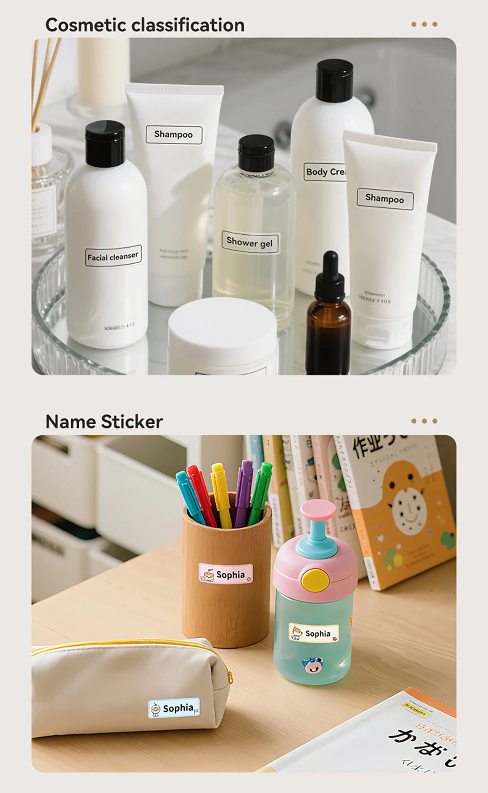 Niimbot D110/D11/H1S Mini Thermal Label Printer Portable Paper Maker Wireless Sticker Machine Inkless Labeller for Office Home