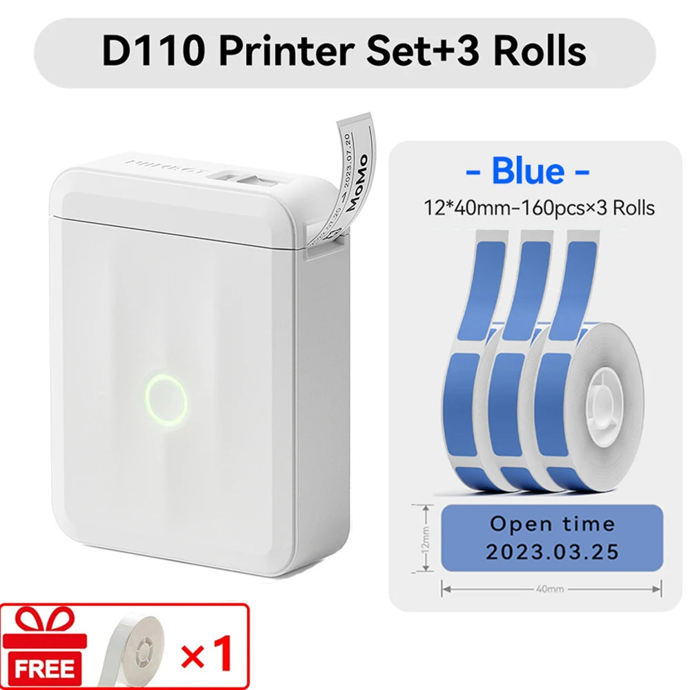 Niimbot D110/D11/H1S Mini Thermal Label Printer Portable Paper Maker Wireless Sticker Machine Inkless Labeller for Office Home