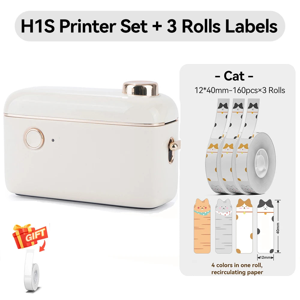 Niimbot D110/D11/H1S Mini Thermal Label Printer Portable Paper Maker Wireless Sticker Machine Inkless Labeller for Office Home