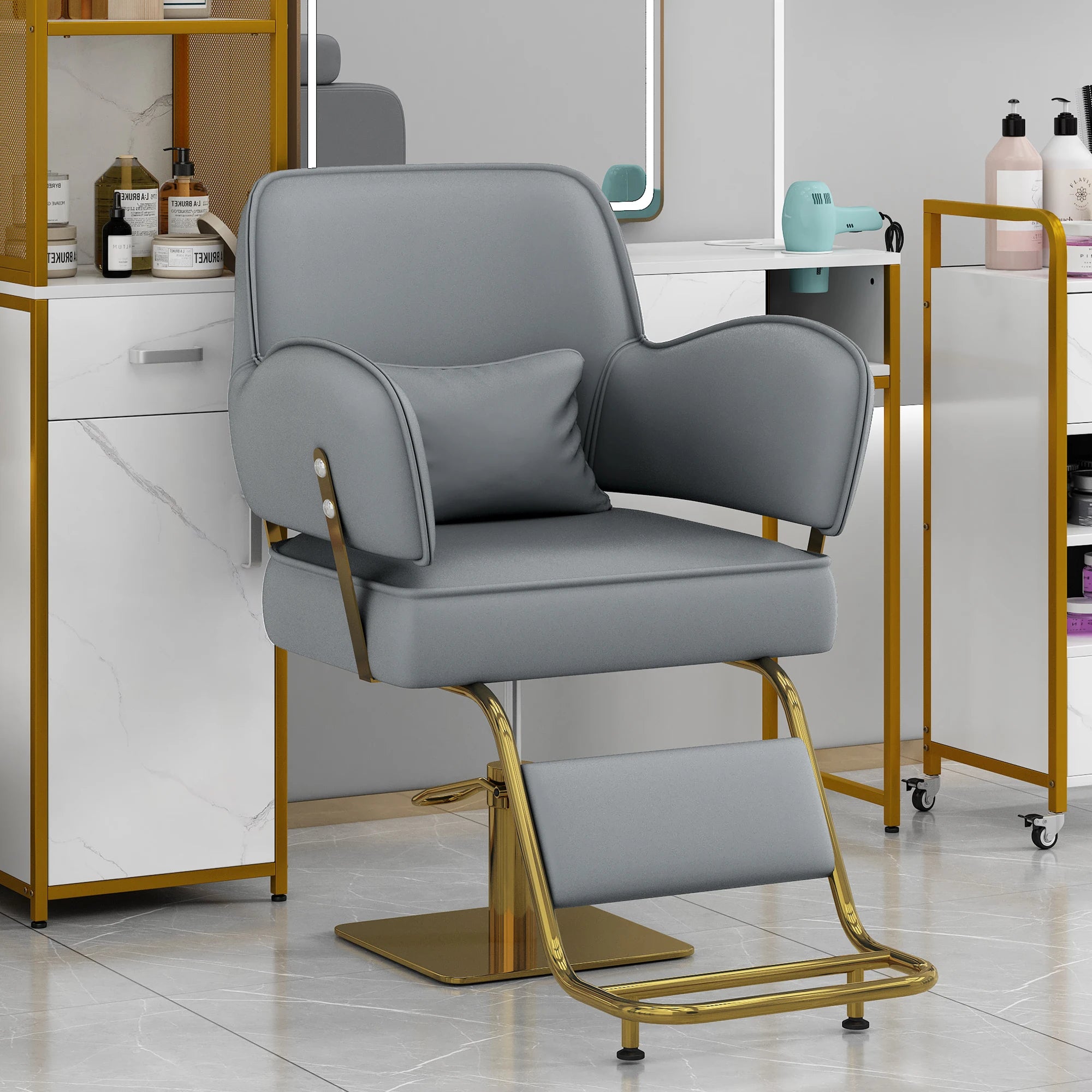 Elegant Barber Chair Salon Chair for Hair Stylis Heavy Duty Hydraulic Pump Adjustable Barber Chair Beauty Salon Spa Equipment