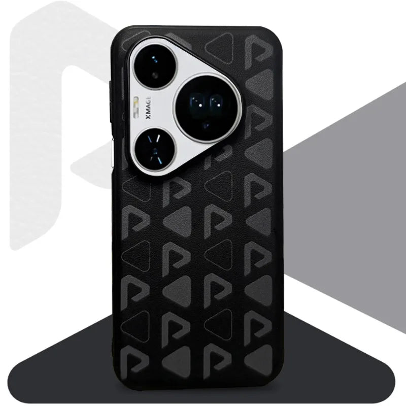 Same Color Printed Leather Phone Case for Huawei Pura 80 Pro P70 Pro Plus Pura 70 Ultra Luxury Large Hole Lens Protective Cover