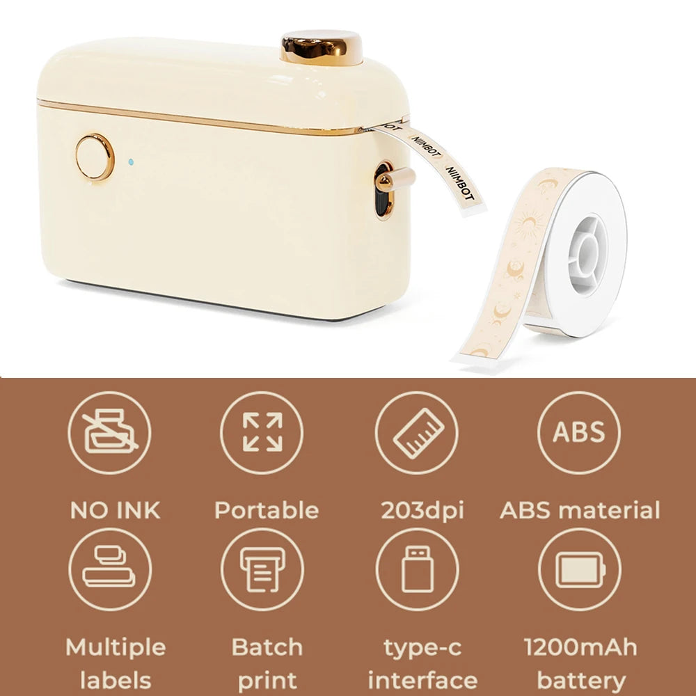 Niimbot D110/D11/H1S Mini Thermal Label Printer Portable Paper Maker Wireless Sticker Machine Inkless Labeller for Office Home