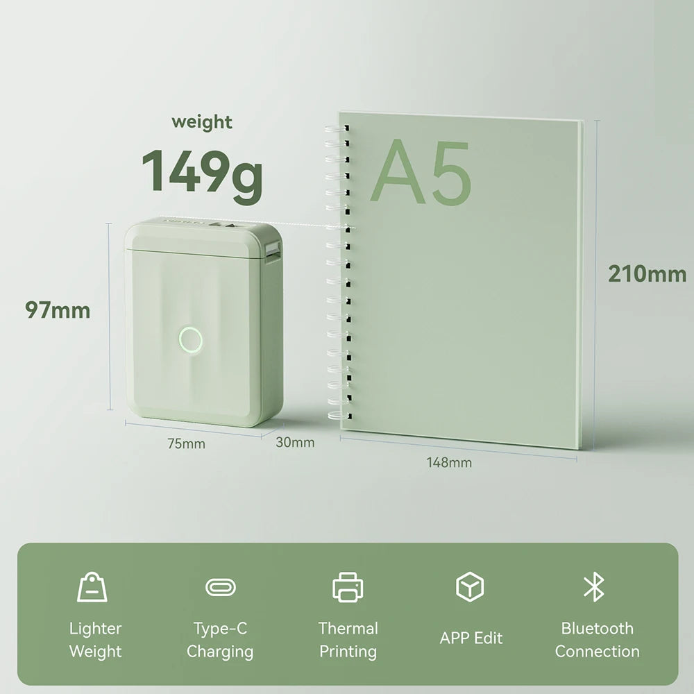 Niimbot D110/D11/H1S Mini Thermal Label Printer Portable Paper Maker Wireless Sticker Machine Inkless Labeller for Office Home