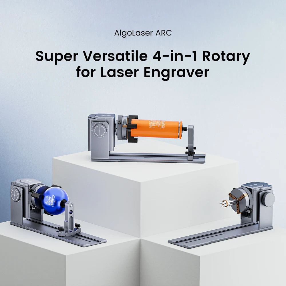 Algolaser Laser Rotary Roller Rotary Chuck Laser Engraver Y-axis Roller ARR/ARC/RR2 360° Rotating for Cylindrical Object Engrave