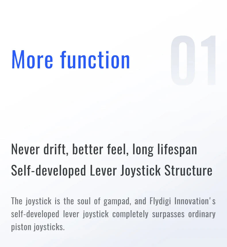 Flydigi Direwolf 3 Wireless Gaming Controller 1000Hz Self-develped lever joystick for PC NINTENDO SWITCH Android iOS Phone